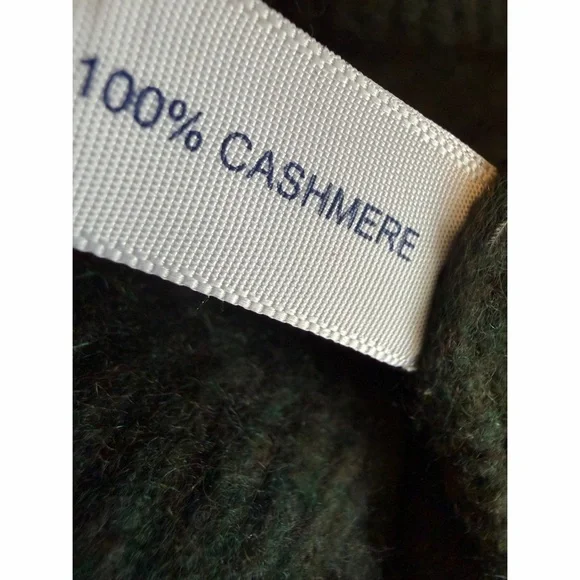 Doffer Boys Angle Fisherman Crew Neck Cashmere Sweater Forest Green Medium